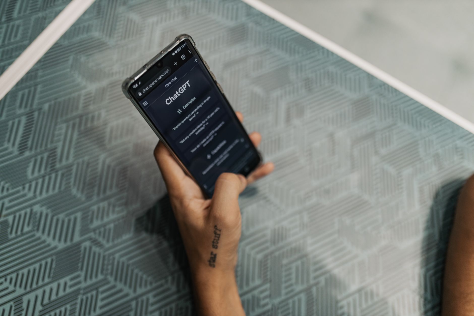 Aplicativo de atendimento ao cliente em um celular